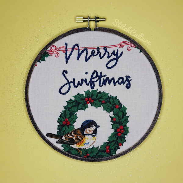 MERRY SWIFTMAS / T Swift Christmas Hand Embroidered Hoop