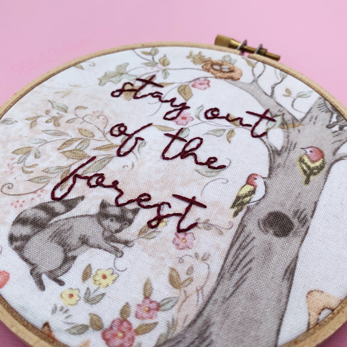 STAY OUT OF THE FOREST / SSDGM MFM embroidery hoop
