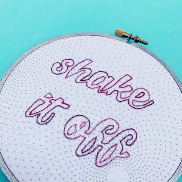 SHAKE IT OFF / T Swift Hand Embroidered Hoop
