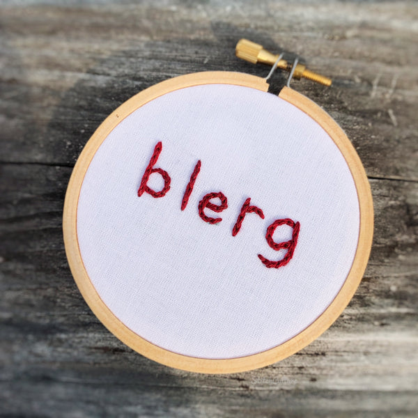 BLERG / 30 Rock Liz Lemon Embroidery Hoop