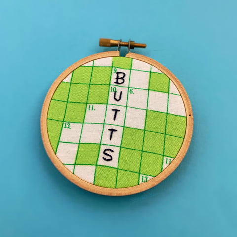 BUTTS / Bob's Burgers Embroidery Hoop