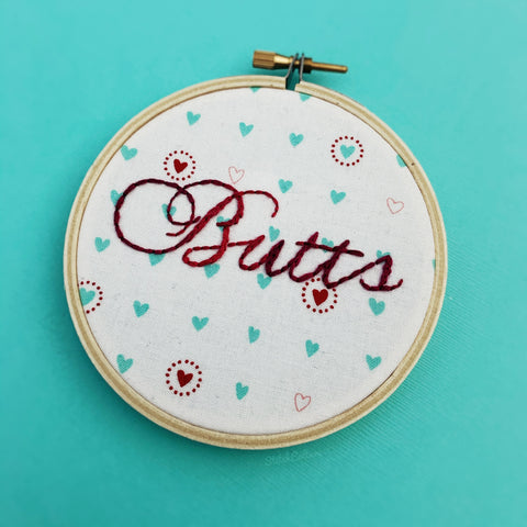 BOB'S BURGERS / BUTTS embroidery hoop