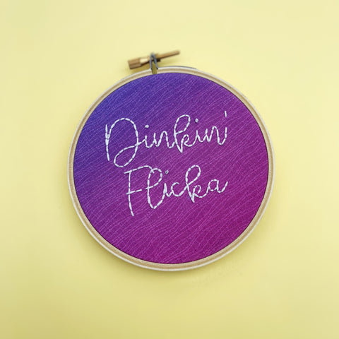 DINKIN' FLICKA / The Office embroidery hoop