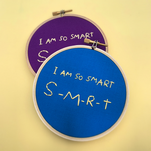 THE SIMPSONS / I AM SO SMART embroidery hoop