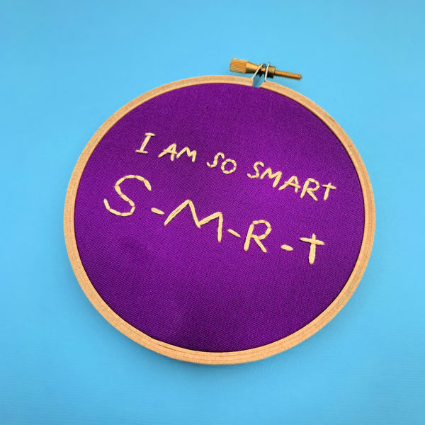THE SIMPSONS / I AM SO SMART embroidery hoop