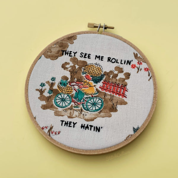 THEY SEE ME ROLLIN' / Hand Embroidery + Chamillionaire