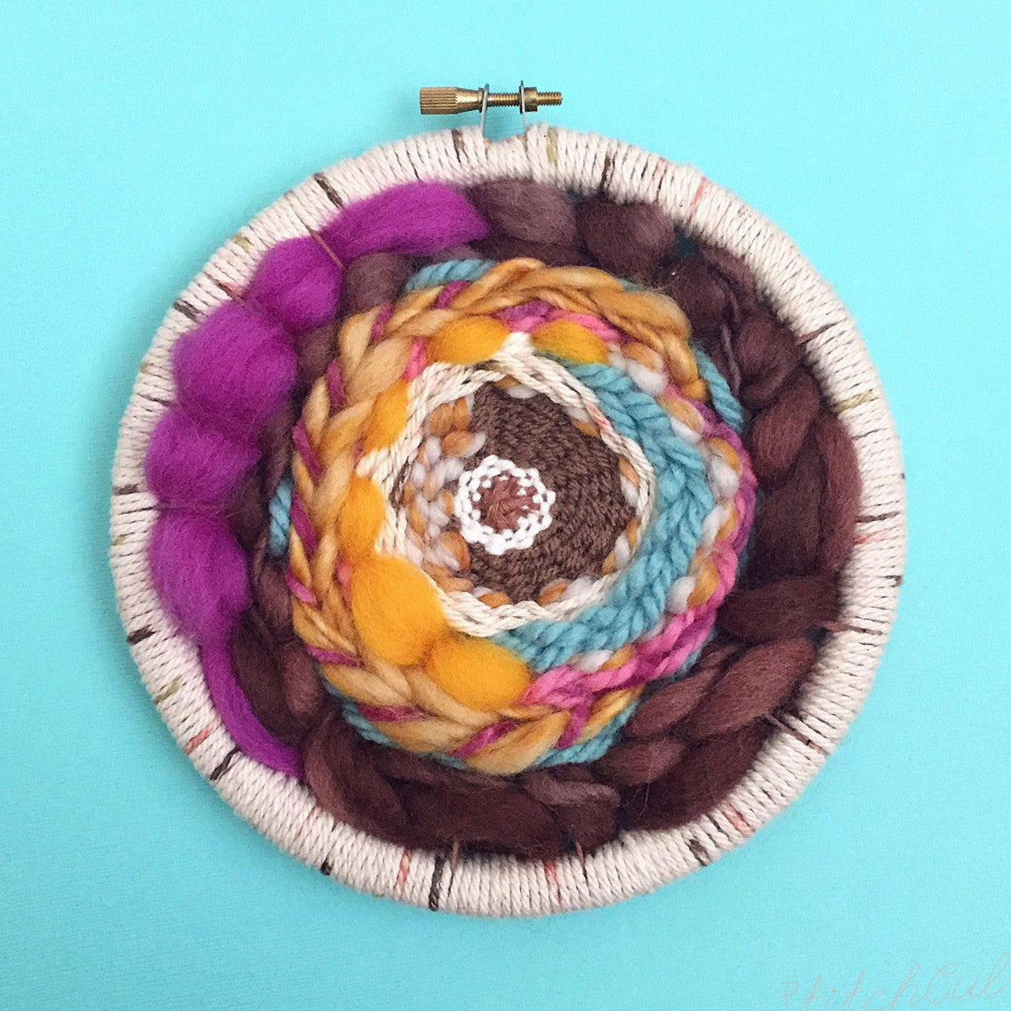 hand woven hoop by stitchculture