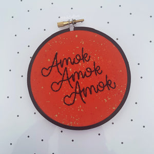 AMOK AMOK AMOK / Hocus Pocus Halloween embroidery hoop